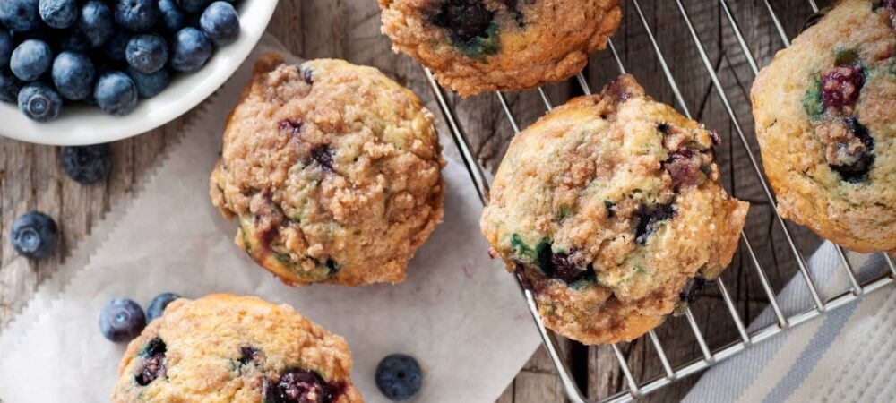 Gezonde bosbessen muffins