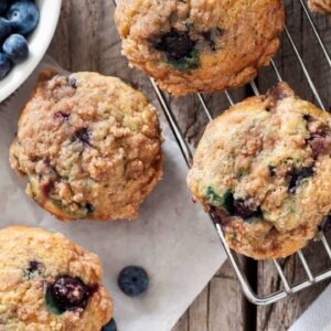 Gezonde bosbessen muffins