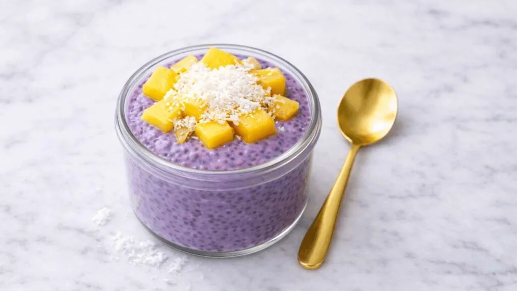 Ube chiapudding