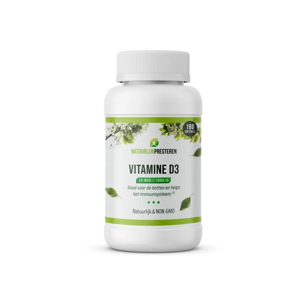 Natuurlijk Presteren Vitamine D3 25 mcg – 180 softgels